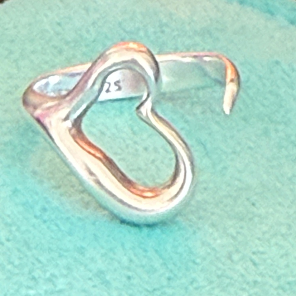 Tiffany Elsa Peretti®
Open Heart Ring size 7.25-7.5 
Msrp $575